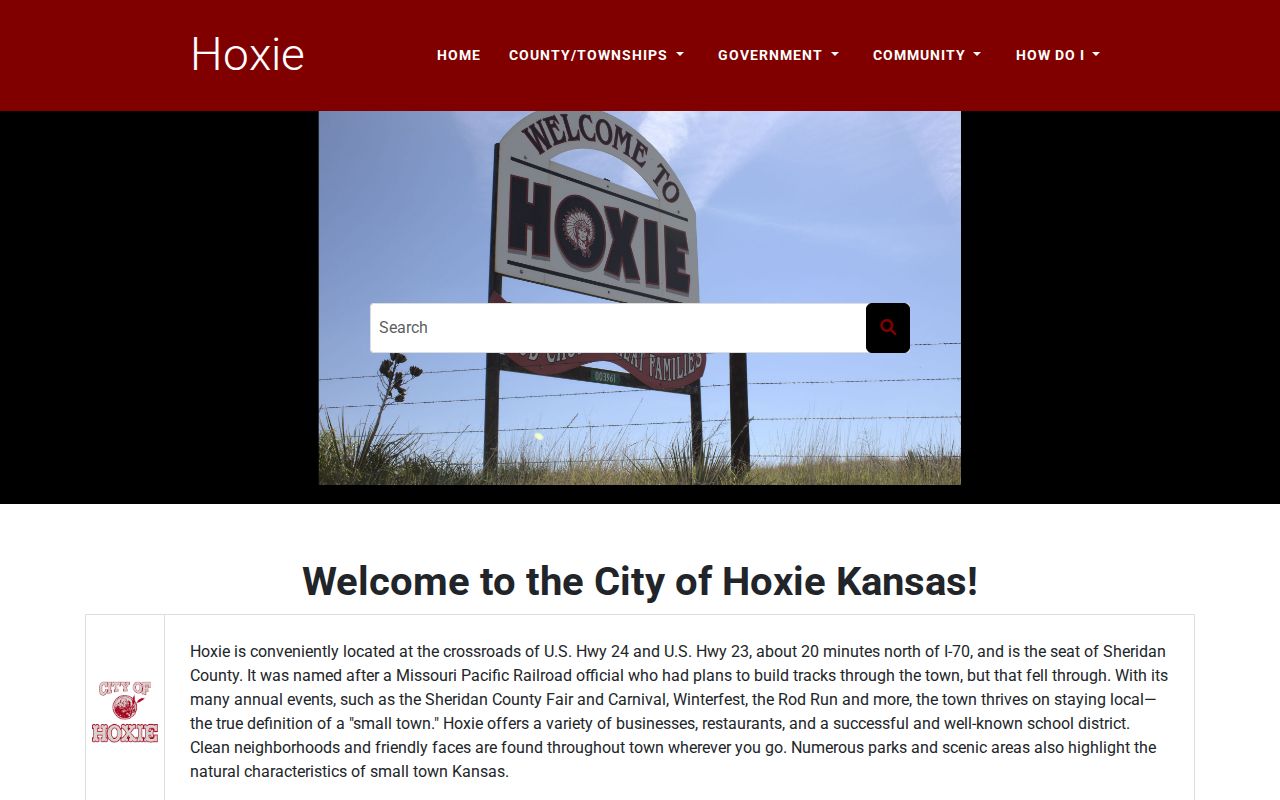 Sheridan County Hoxie court records and City Hall fine payment notice