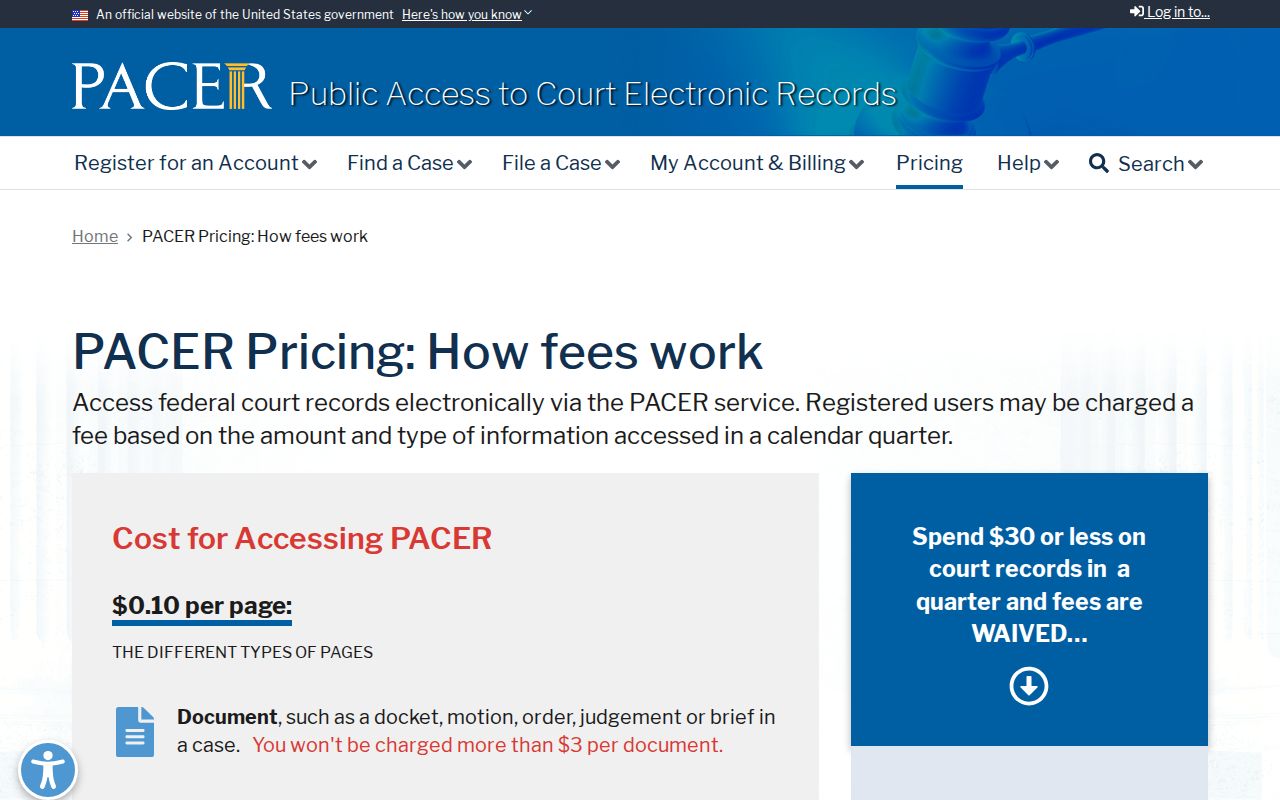 Sheridan County Selden court records and official PACER access fees